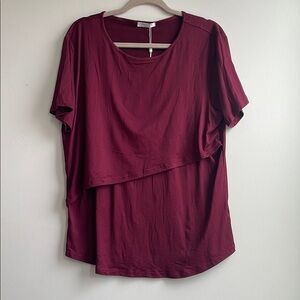 Nursing Top in Burgundy